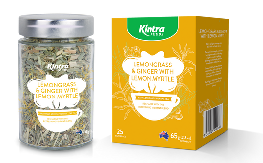 Lemongrass & Ginger with Lemon Myrtle Tea 70gm jar
