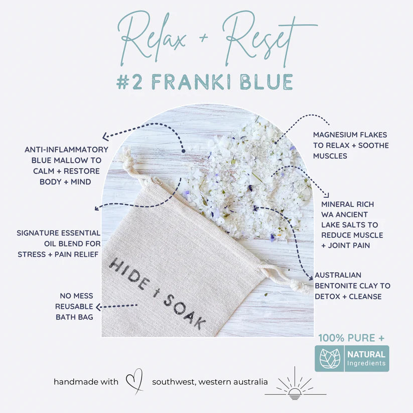 Franki Blue relax and reset bath soak