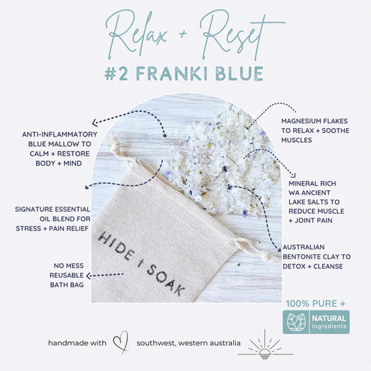 Franki Blue relax and reset bath soak